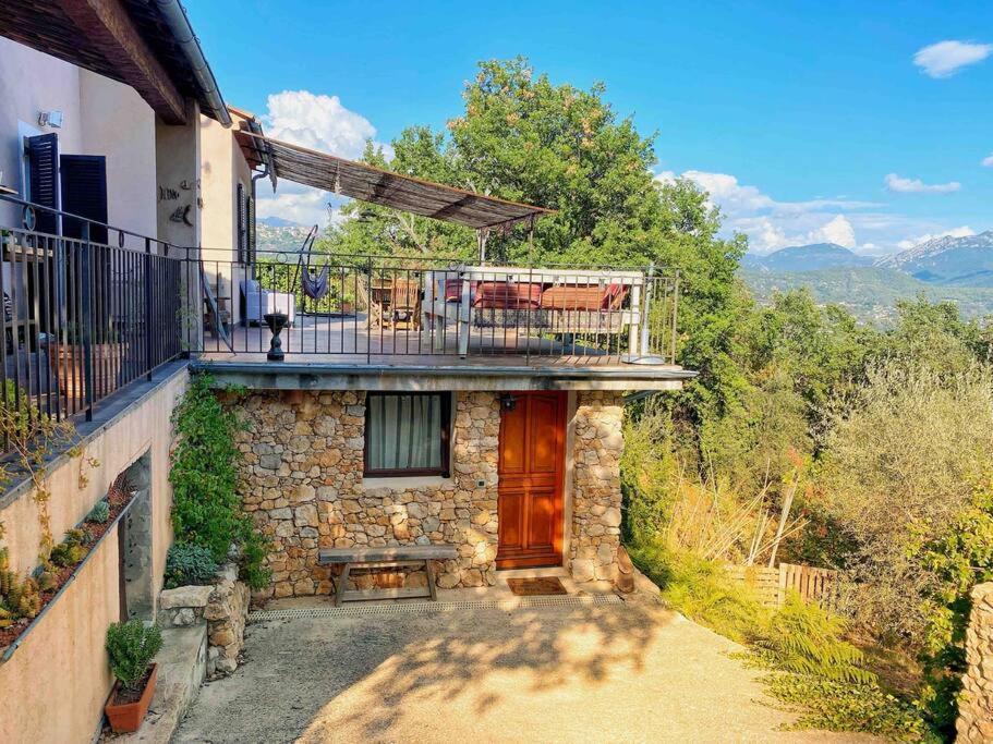 Bas De Villa Au Milieu Des Oliviers. Chateauneuf-Villevieille Bagian luar foto